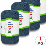 Diva Cotton Makrome İnce 10328 Petrol ( 4 lü Paket )