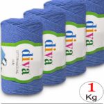 Diva Cotton Makrome İnce 1256 Mavi ( 4 lü Paket )