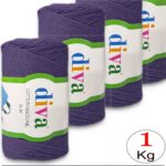 Diva Cotton Makrome İnce 188 Mor ( 4 lü Paket )