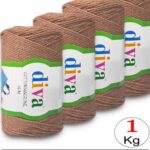 Diva Cotton Makrome İnce 222 Sütlü Kahve ( 4 lü Paket )