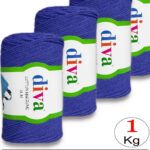 Diva Cotton Makrome İnce 2601 Saks Mavisi ( 4 lü Paket )