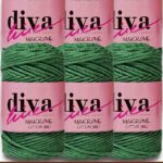 Diva Makrome Cotton Simli 1969 Elma Yeşili ( 6 lı Paket )