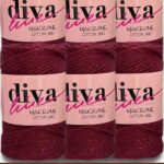 Diva Makrome Cotton Simli 999 KRM ( 6 lı Paket )