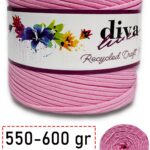 550-600 Gram Lüks Penye Kumaş İplik - T Shirt Yarn - Fabric 229 Pembe (6 lı Paket)