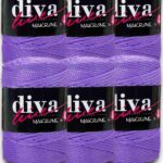 Diva Makrome İpi Kalın (No:4) 130 Lila ( 6 lı Paket )