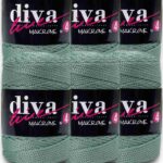 Diva Makrome İpi Kalın (No:4) 168 Soft Mint ( 6 lı Paket )