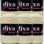 Diva Makrome İpi Kalın (No:4) 17 Krem ( 6 lı Paket )