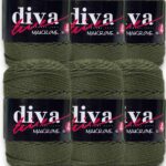 Diva Makrome İpi Kalın (No:4) 193 Haki ( 6 lı Paket )