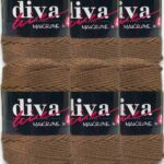 Diva Makrome İpi Kalın (No:4) 200 Kahve ( 6 lı Paket )