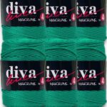 Diva Makrome İpi Kalın (No:4) 2121 Çam Yeşili ( 6 lı Paket )