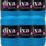Diva Makrome İpi Kalın (No:4) 232 Açık Turkuaz ( 6 lı Paket )
