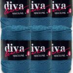 Diva Makrome İpi Kalın (No:4) 238 P. Mavi ( 6 lı Paket )
