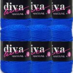 Diva Makrome İpi Kalın (No:4) 240 Parliament Mavi ( 6 lı Paket )
