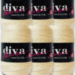 Diva Makrome İpi Kalın (No:4) 28 Koyu Krem ( 6 lı Paket )