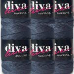 Diva Makrome İpi Kalın (No:4) 4601 Kot Mavi ( 6 lı Paket )