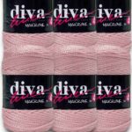Diva Makrome İpi Kalın (No:4) 070 Somon ( 6 lı Paket )