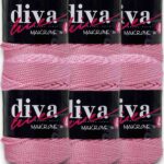 Diva Makrome İpi Kalın (No:4) 074 Gül Pembe ( 6 lı Paket )