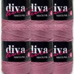 Diva Makrome İpi Kalın (No:4) 090 Gül ( 6 lı Paket )
