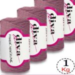 Diva Pamuk Makrome 1004 Açık Somon ( 4 lü Paket)