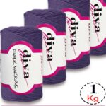 Diva Pamuk Makrome 188 Mor ( 4 lü Paket)