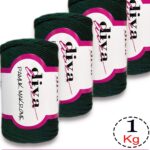 Diva Pamuk Makrome 190 Ördek Yeşili ( 4 lü Paket)