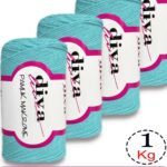Diva Pamuk Makrome 2119 Mint ( 4 lü Paket)