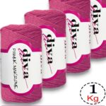 Diva Pamuk Makrome 2244 Koyu Pembe ( 4 lü Paket)