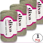 Diva Pamuk Makrome 268 Küf Yeşili ( 4 lü Paket)
