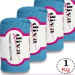 Diva Pamuk Makrome 280 Turkuaz ( 4 lü Paket)
