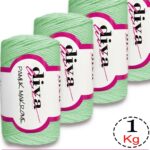 Diva Pamuk Makrome 487 Su Yeşili ( 4 lü Paket)