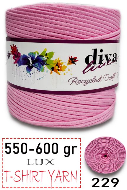 550-600 Gram Lüks Penye Kumaş İplik - T Shirt Yarn - Fabric 229 Pembe (6 lı Paket)