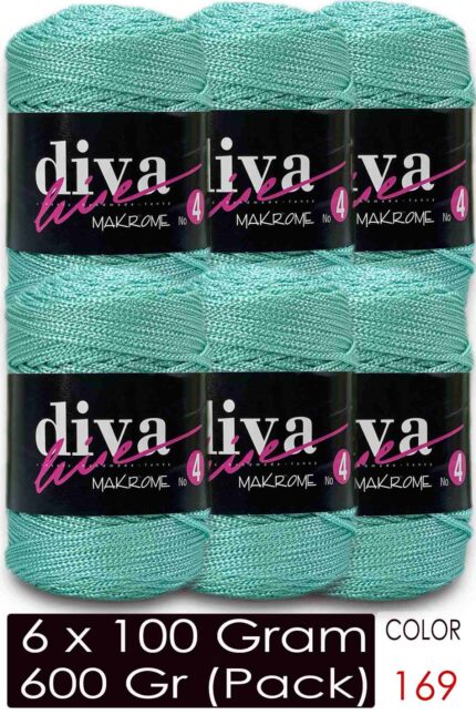 Diva Makrome İpi Kalın (No:4) 169 Mint ( 6 lı Paket )