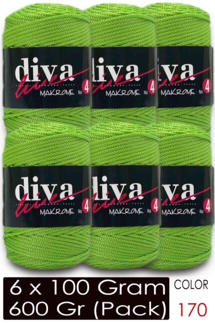 Diva Makrome İpi Kalın (No:4) 170 Fıstık ( 6 lı Paket )