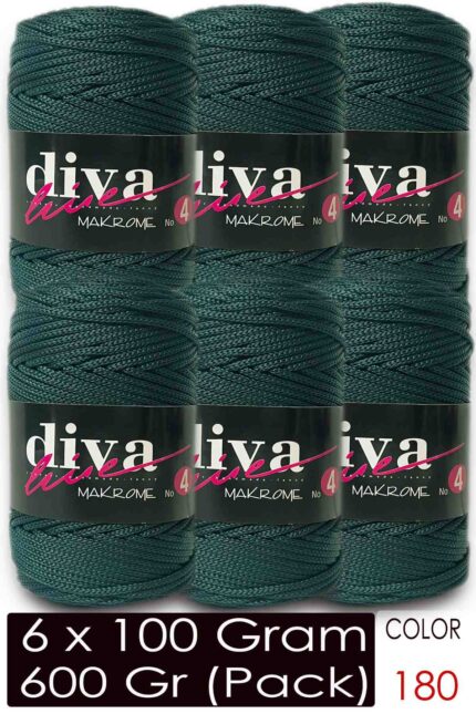 Diva Makrome İpi Kalın (No:4) 180 Ördek Başı ( 6 lı Paket )