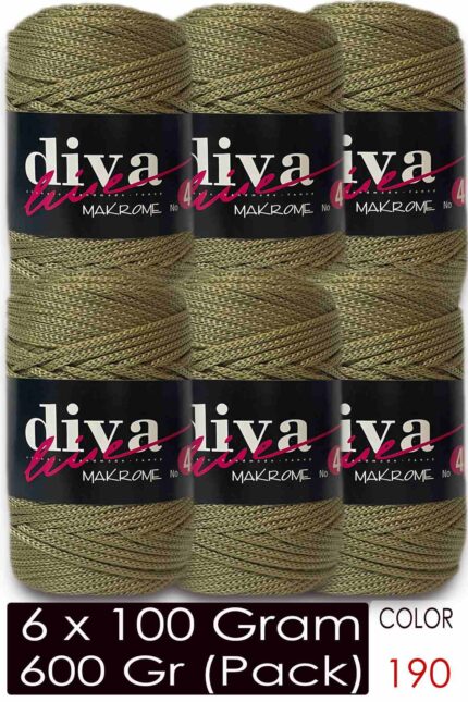 Diva Makrome İpi Kalın (No:4) 190 ( 6 lı Paket )