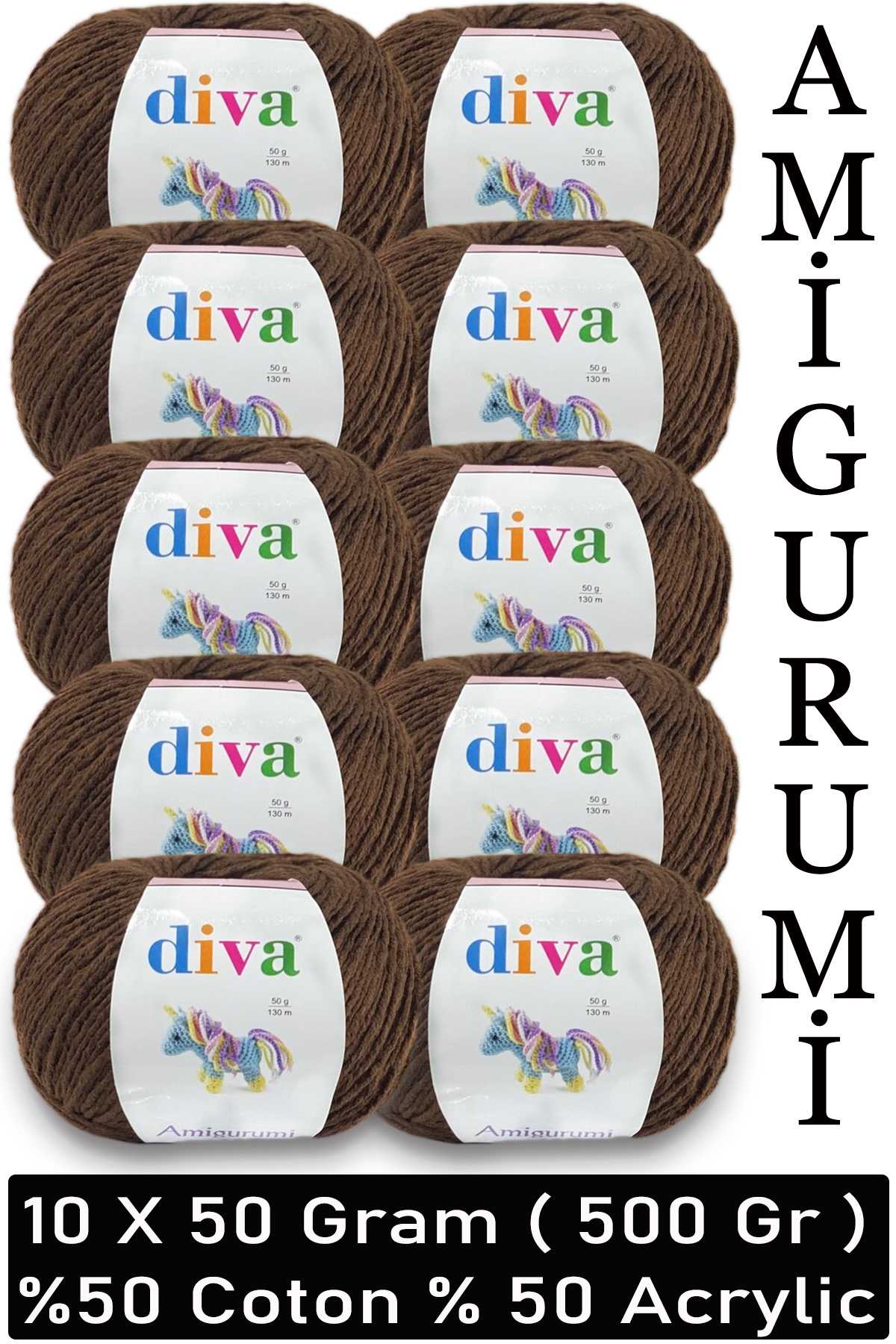 Divagurumi 169 Kahve ( 10 lu Paket ) - Görsel 1