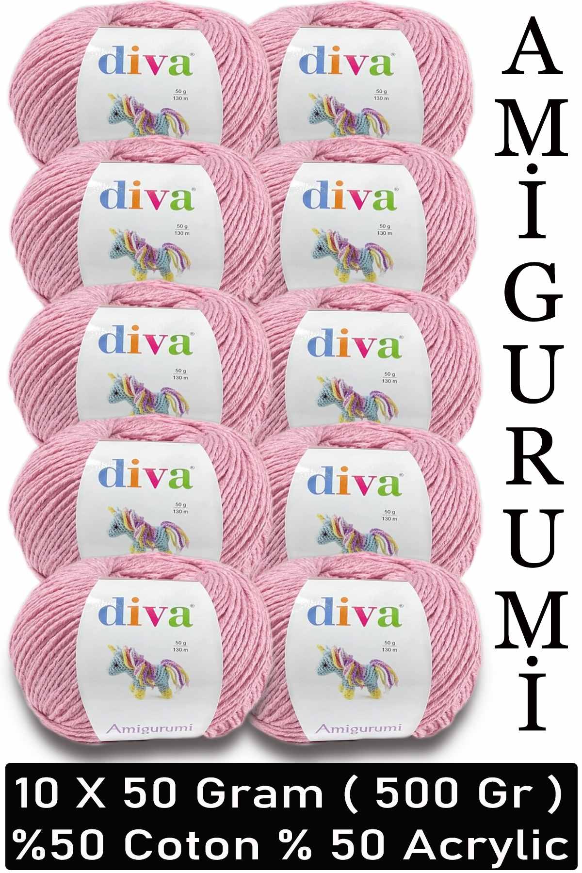 Divagurumi 2130 Açık Pembe ( 10 lu Paket ) - Görsel 1