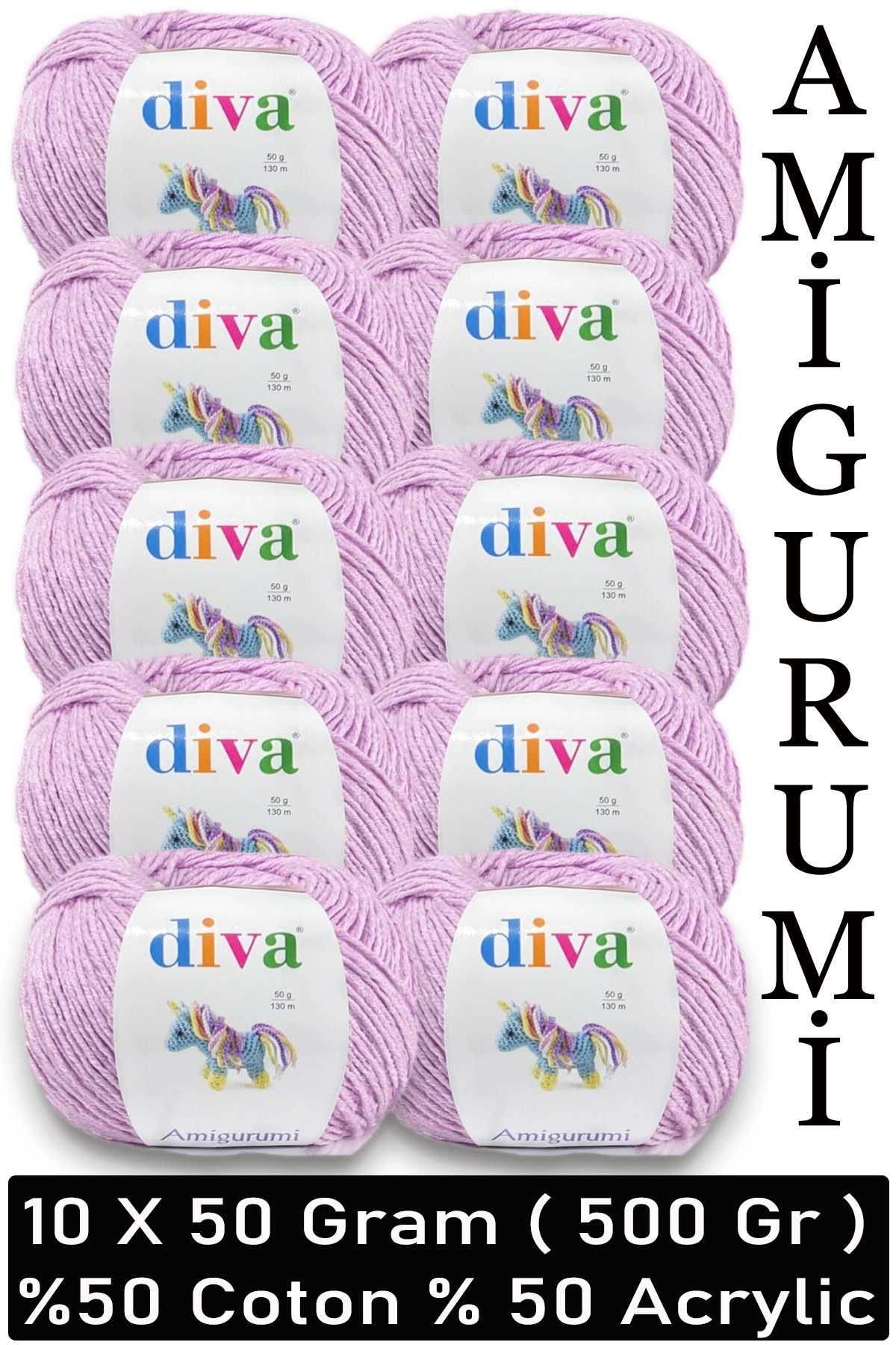 Divagurumi 2135 Açık Lila ( 10 lu Paket ) - Görsel 1