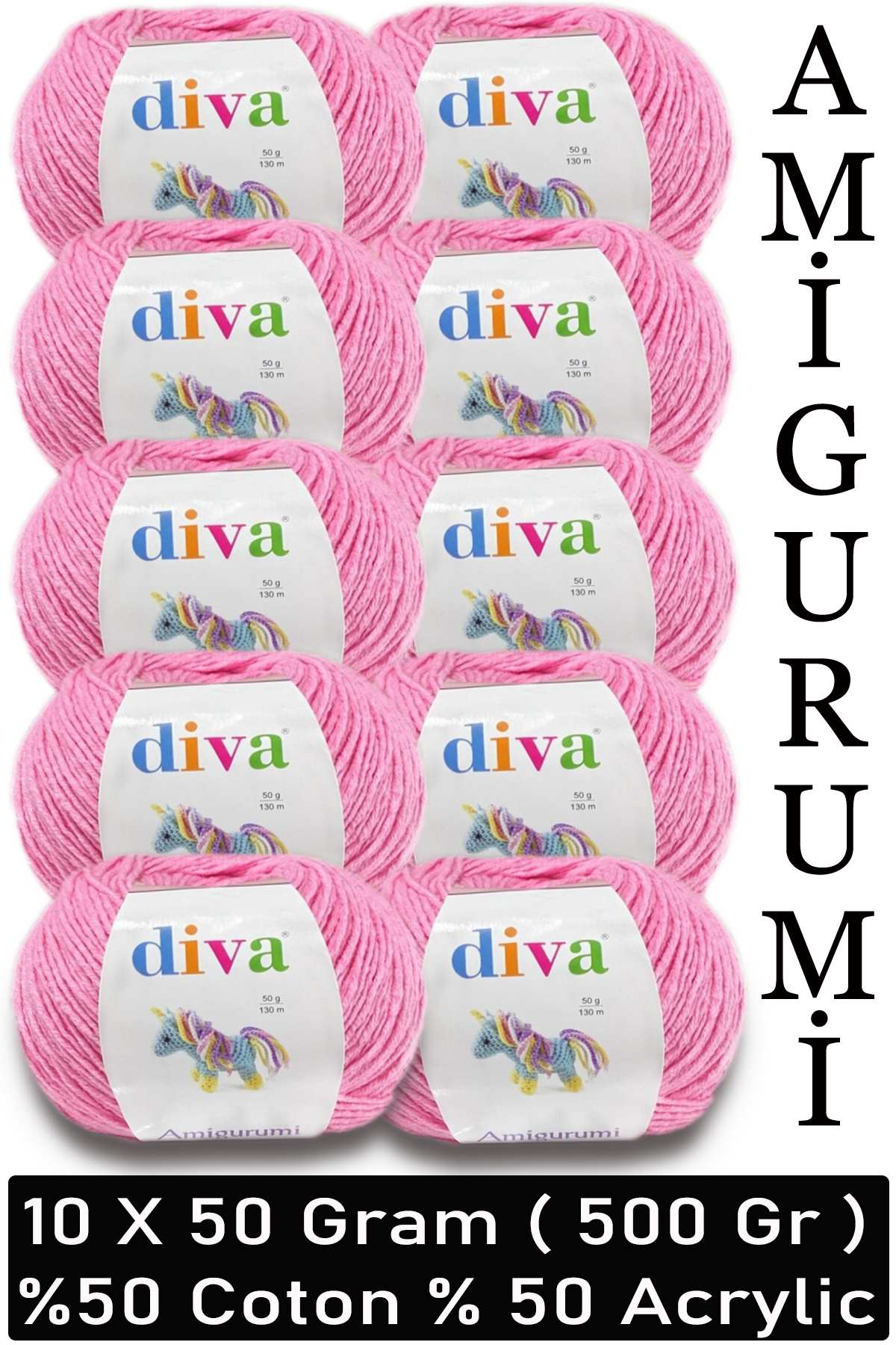 Divagurumi 229 Pembe ( 10 lu Paket ) - Görsel 1