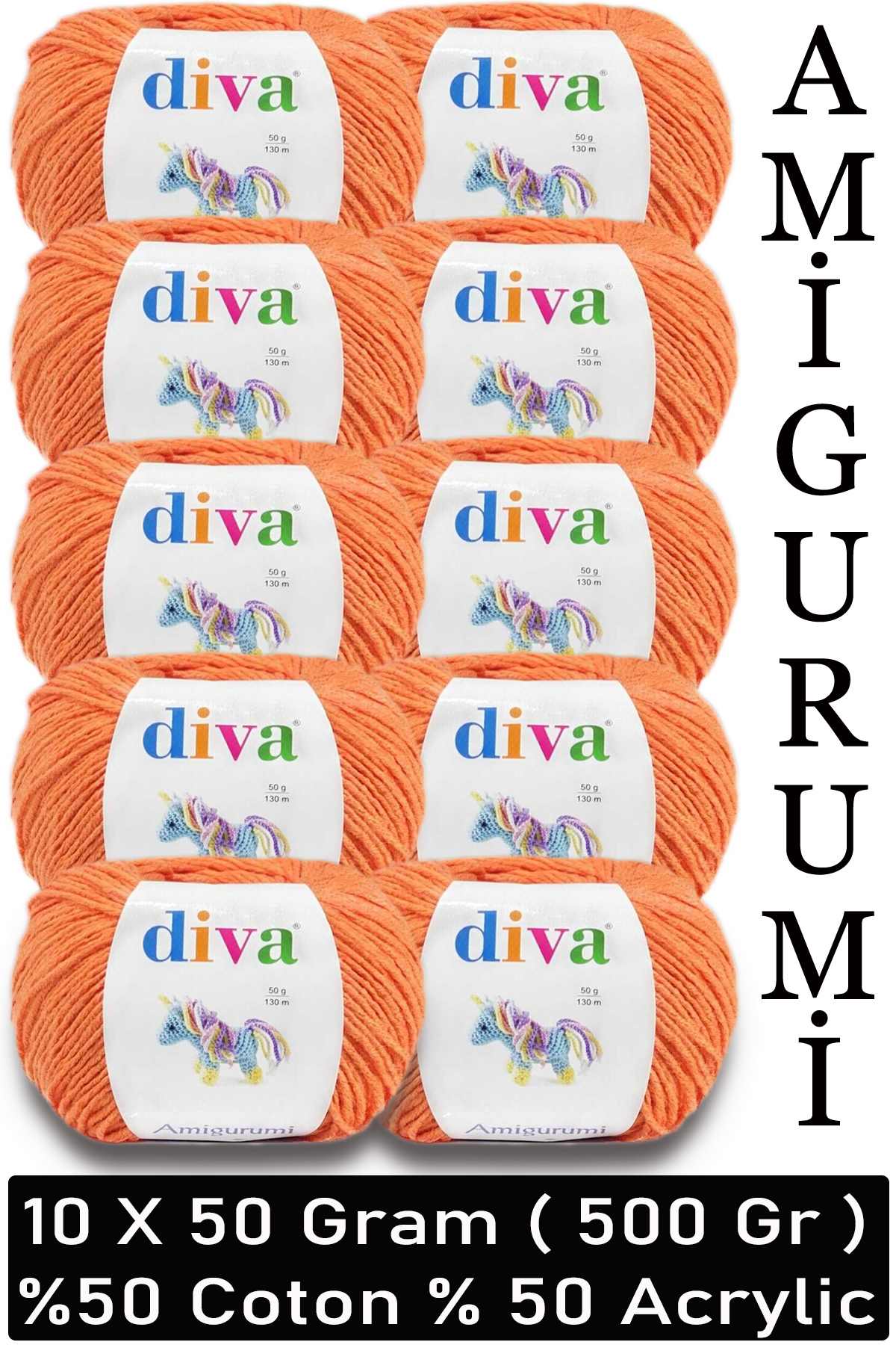 Divagurumi 979 Portakal ( 10 lu Paket ) - Görsel 1