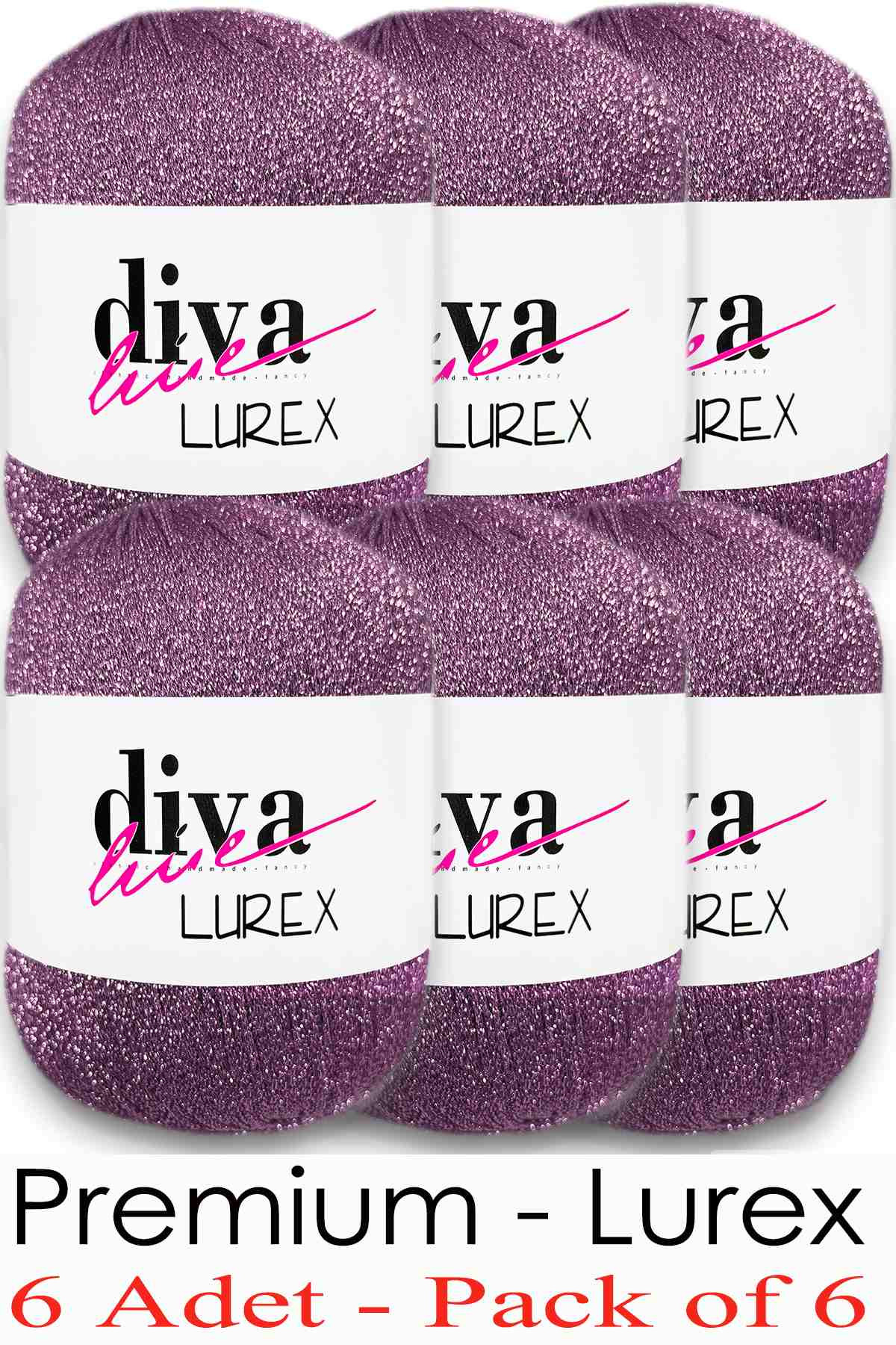 Diva Lurex 04 Leylak ( 6 lı Paket ) - Görsel 1