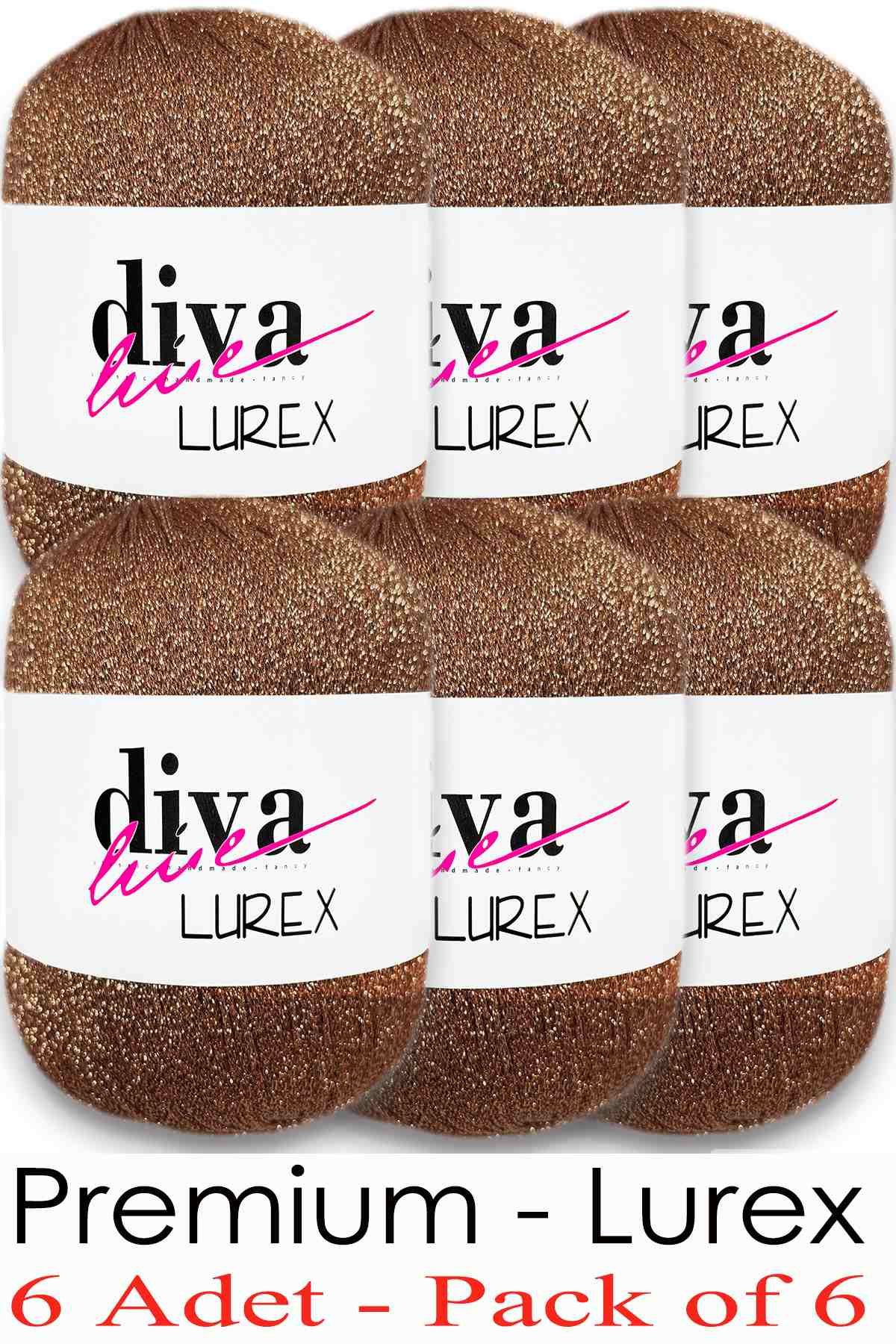 Diva Lurex 06 Bakır ( 6 lı Paket ) - Görsel 1