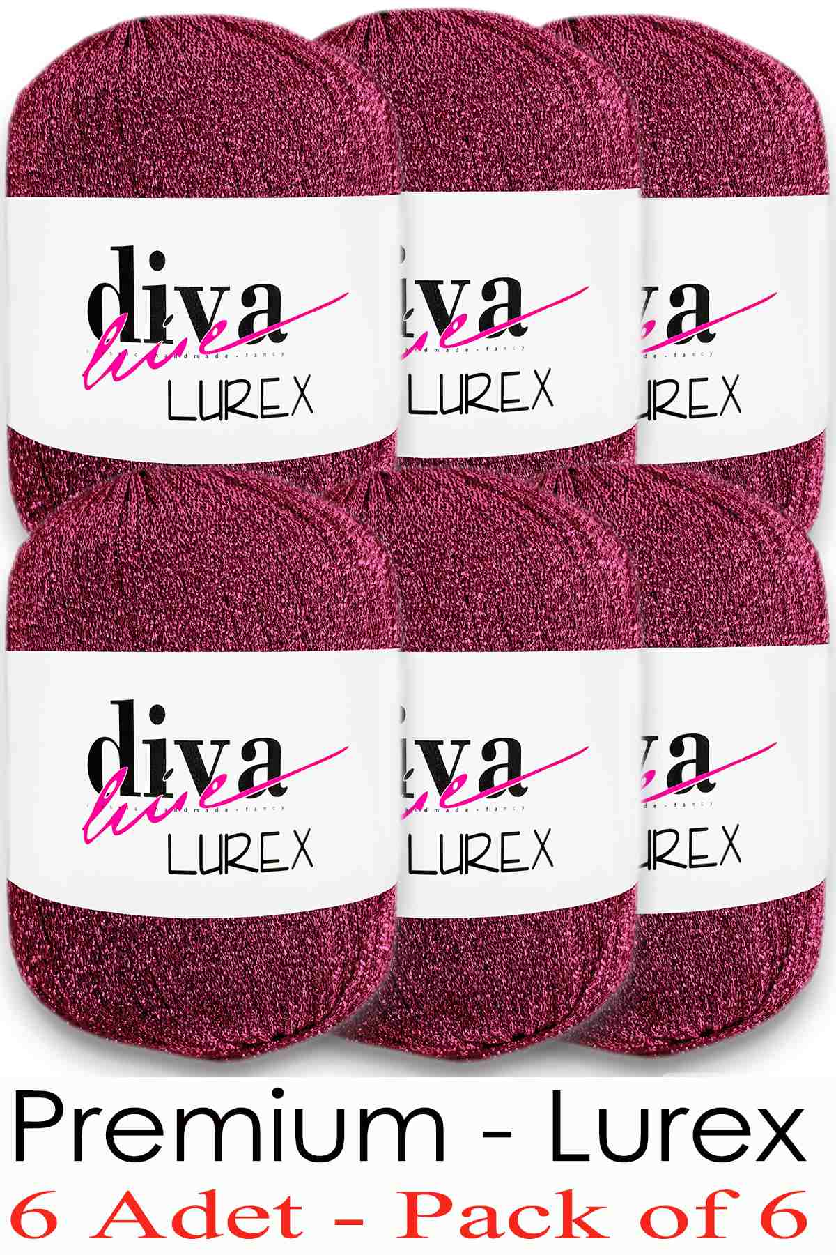 Diva Lurex 11 Fuşya ( 6 lı Paket ) - Görsel 1