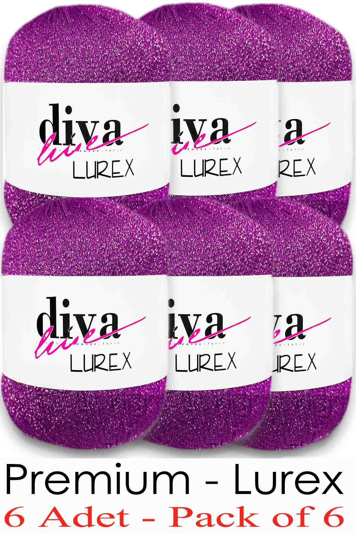 Diva Lurex 13 Böğürtlen ( 6 lı Paket ) - Görsel 1