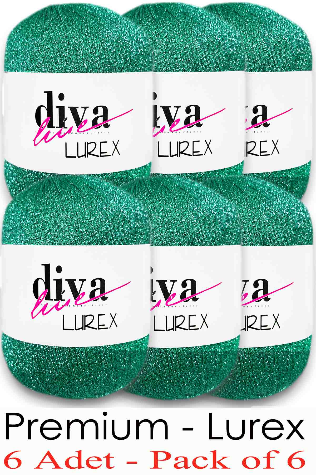Diva Lurex 15 Zümrüt ( 6 lı Paket ) - Görsel 1