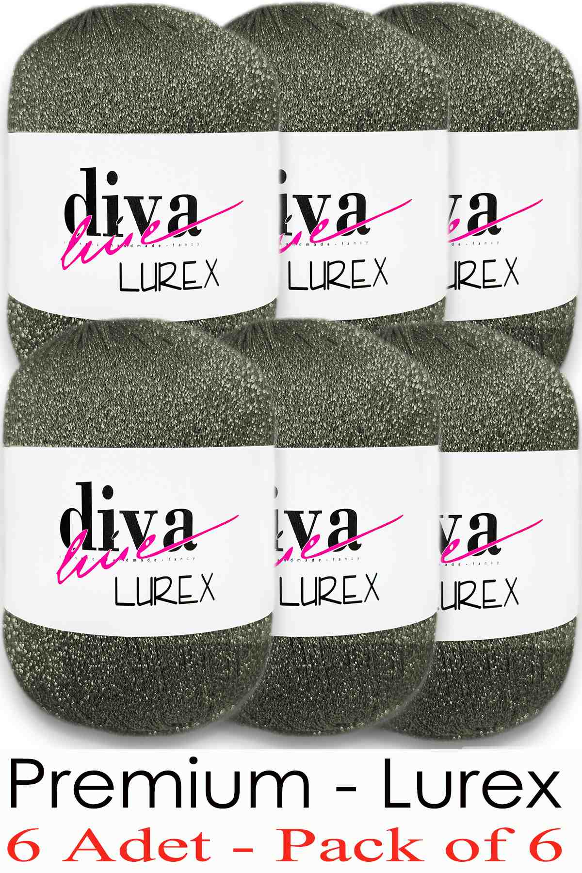 Diva Lurex 17 Asker Yeşili ( 6 lı Paket ) - Görsel 1