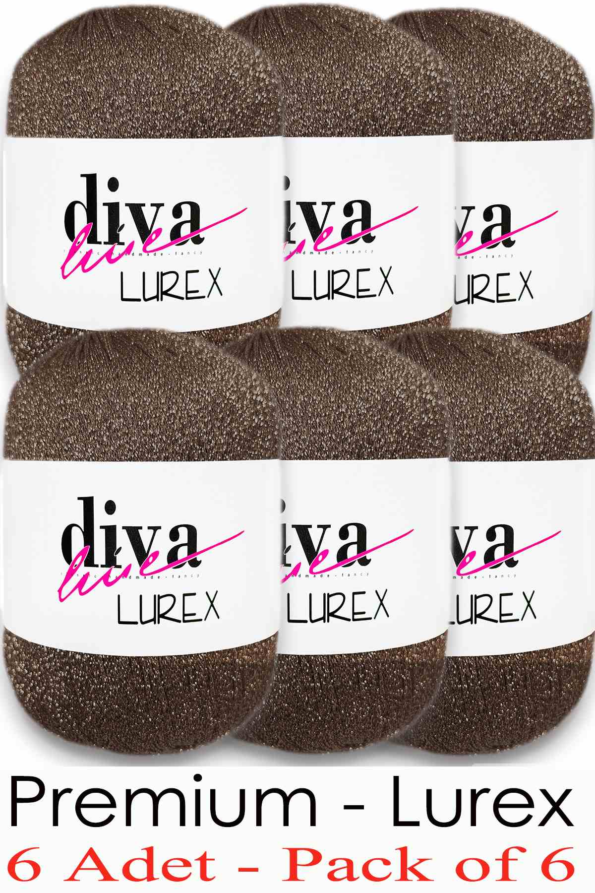 Diva Lurex 18 Açık Kahve ( 6 lı Paket ) - Görsel 1