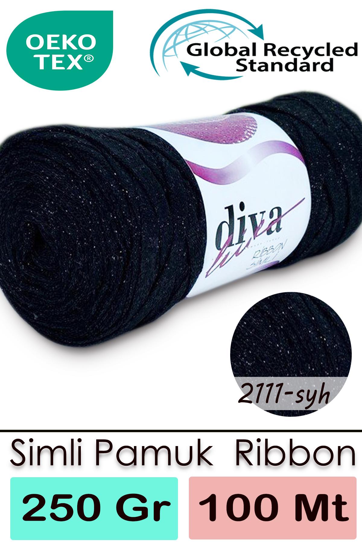 Diva Ribbon Simli 2111SYH Siyah ( 4 lü Paket ) - Görsel 1