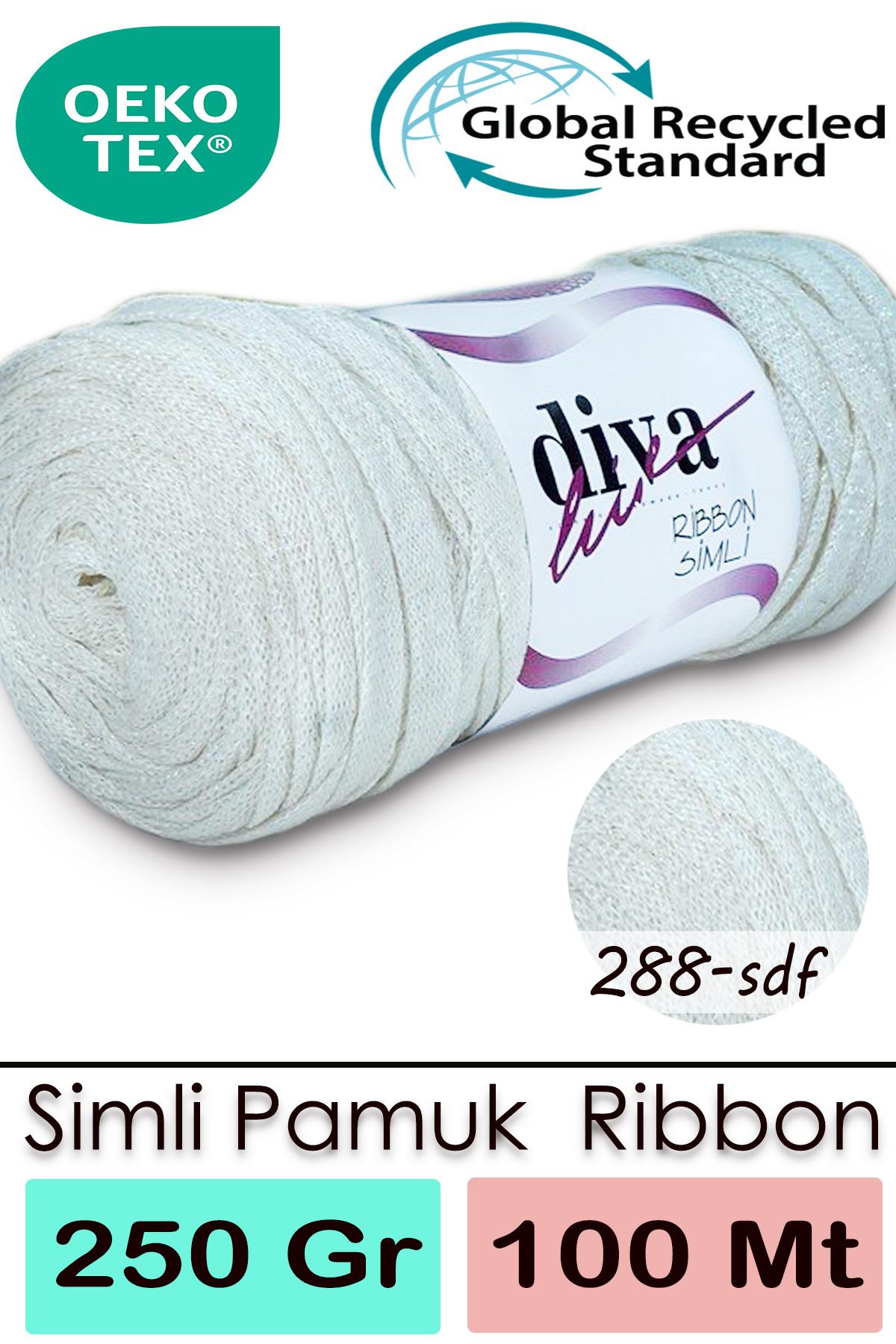 Diva Ribbon Simli 288SDF Ekru ( 4 lü Paket ) - Görsel 1