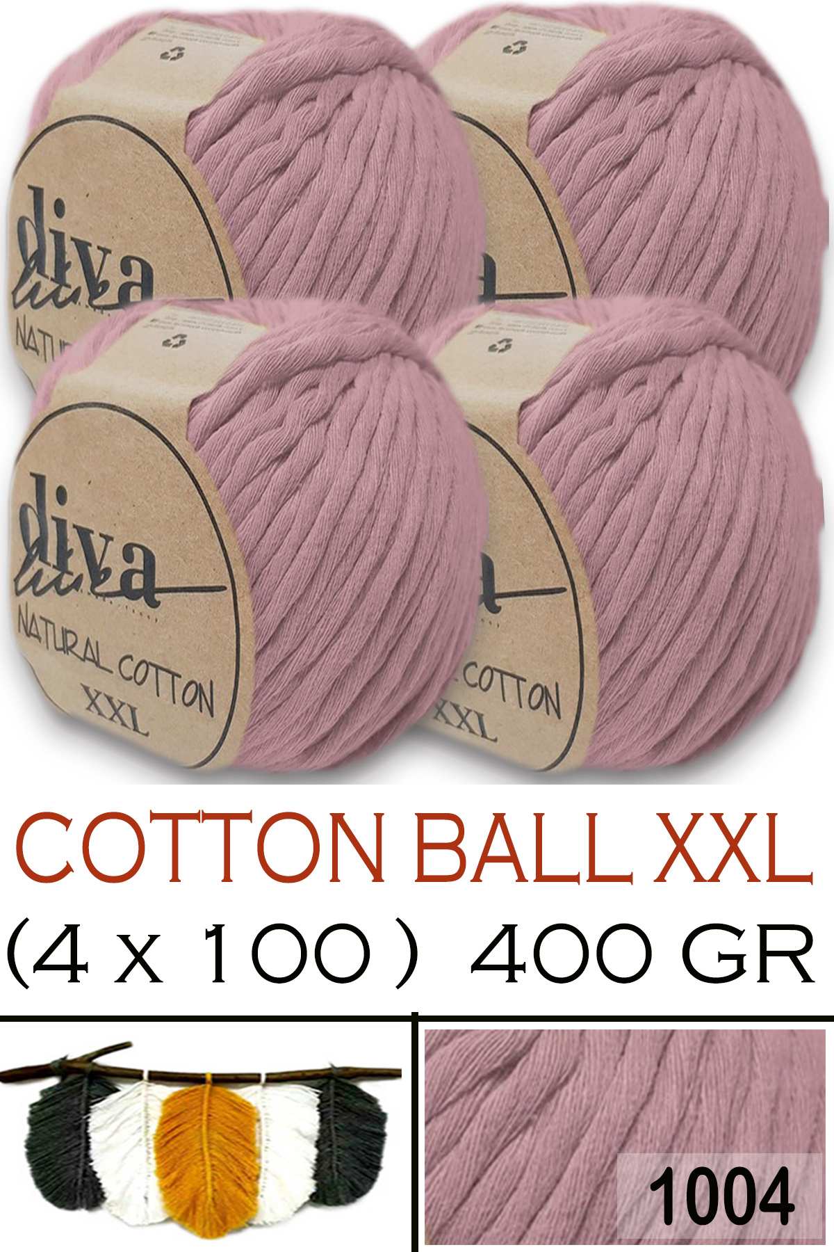 Diva Natural Cotton XXL 1004 (4 lü Paket) - Görsel 1